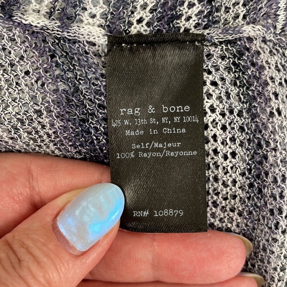 Rag & Bone Casual Gray Mesh Allgauer Raglan Top - Picture 14 of 15